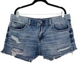 Distressed Jean Shorts Sz 34/36 Photo 0