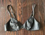i.am.gia Black Pleather Bra Top Photo 0