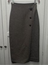 Babaton Plaid Button Up Midi Skirt Photo 0