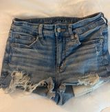 American Eagle High-Rise Shortie Jean Shorts Photo 0
