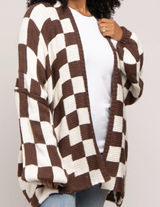 Pinkblush Checkered Cardigan Sweater Photo 0