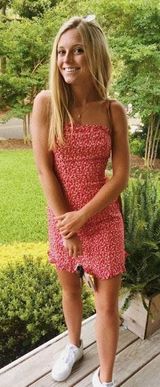 Quiet Storm Red Strapless Dress Photo 0