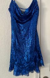 Blue Sequin Dress Photo 0