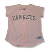 Majestic New York Yankees Jersey Size Medium MLB Baseball Jersey Women's Pink Photo 0