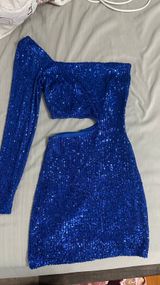 Sparkly Blue Mini Dress Photo 0
