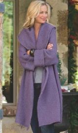 Soft Surroundings  Sweater Telluride Chunky Long Cardigan Lavender Size Large Photo 0