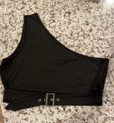SheIn One Shoulder Crop Top Photo 0