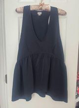 Converse One Star Tunic Racerback Tank Top Shirt black babydoll v-neck Size XL Photo 0