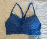 Blue lace Victoria’s Secret / PINK bandeau/bra W/ PADDING Photo 0