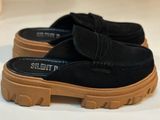 Silent D Logan Lug Sole Loafer Mule in Black Suede Women’s 6.5 Photo 0