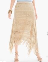 Crochet Fringe Detail Handkerchief Hem Skirt Size 1 Photo 0