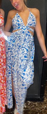 Long Flowery Dress White Photo 0