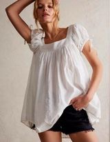 Free People White Babydoll Top Photo 0