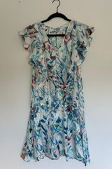 Parker Floral Silk Midi Dress Photo 0
