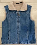 Relativity Faux Fur Lined Denim Vest Photo 0