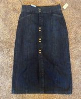 NWT Style & Co Women’s Long Denim Skirt Sz 10 Photo 0