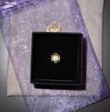 Kendra Scott Daviie Ring Sz: 6.5 in vintage gold, like new never worn Photo 0
