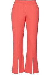 TRINA TURK North Beach Front Slit Cropped Pants Coral Salmon Pink Orange sz 6 Photo 0