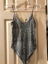 snakeskin bodysuit Black Photo 0