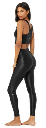 ALO High Shine Leggings, Anthracite, Size S Photo 0