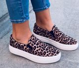 Leopard Slip On Sneakers Multi Size 5.5 Photo 0