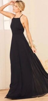 Lulus Black Maxi Dress L Photo 0