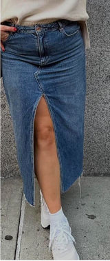 Garage Denim Maxi Skirt Photo 0