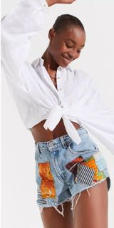 Levi’s Urban Renewal Remade Quilted Patch Denim Shorts Photo 0