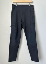 prAna Rockland Leggings Size Large Blue Black Pull On Pants Photo 0