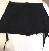 Forever 21 Black Denim Skirt Photo 0