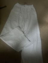 Amazon Linen Pants Wide-Leg White Photo 0