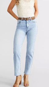 Hidden Cropped Straight Leg Jeans Photo 0