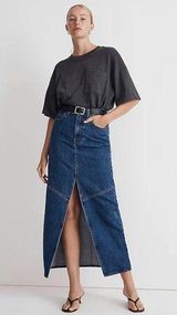 Madewell  90s Denim Mid-Rise Maxi Skirt in Pineland Wash 26 Photo 0