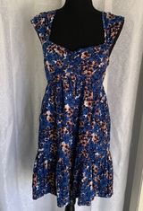 Free People Blue Floral Mini Dress Photo 0
