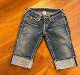 True Religion Knee Length Denim Shorts Photo 0