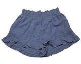 NWT Aerie Woman’s Navy Blue Linen Blend Lightweight Beach Shorts Size XL Photo 0