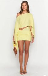 Yellow Mini Dress Beginning Boutique Photo 0