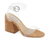 Steve Madden | 6 | Merritt Chunky 3.5 in Block Heel Clear Strap Women's Sandal Photo 0