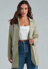 Windsor Here For It Faux Suede Trench Photo 0