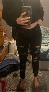 distressed jeans Black Size 28 Photo 0