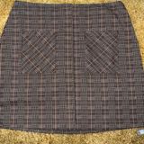 Soho  Brown Pin Striped Mimi Skirt Photo 0