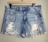 American Eagle Women’s Distressed Mom Short High-Rise Relaxed Fit 100% Cotton 12 Photo 0