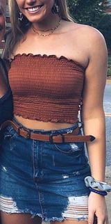 American Threads Rust Tube Top Photo 0