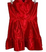 Teeze Me Strapless Red Homecoming Mini Cocktail Homecoming Dress Size 9 Hoco Photo 0