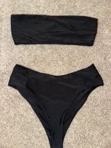 Black bandeau top bikini set Photo 0