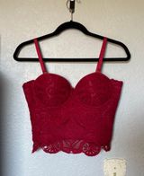 Windsor red lace corset top Photo 0