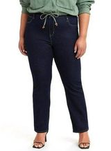 Levi’s Women's Plus Size 724 High-Rise Straight Jeans Size 18W Short Dark Wash Photo 0