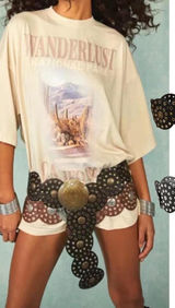 Brown and Black Decorative Women's leather Belt Photo 0