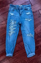Blue Savvy Riped Blue Jeans  Photo 0
