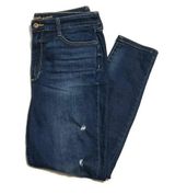 Arizona Jean Company Distressed Skinny Jeans Dark Wash Size 15 Photo 0